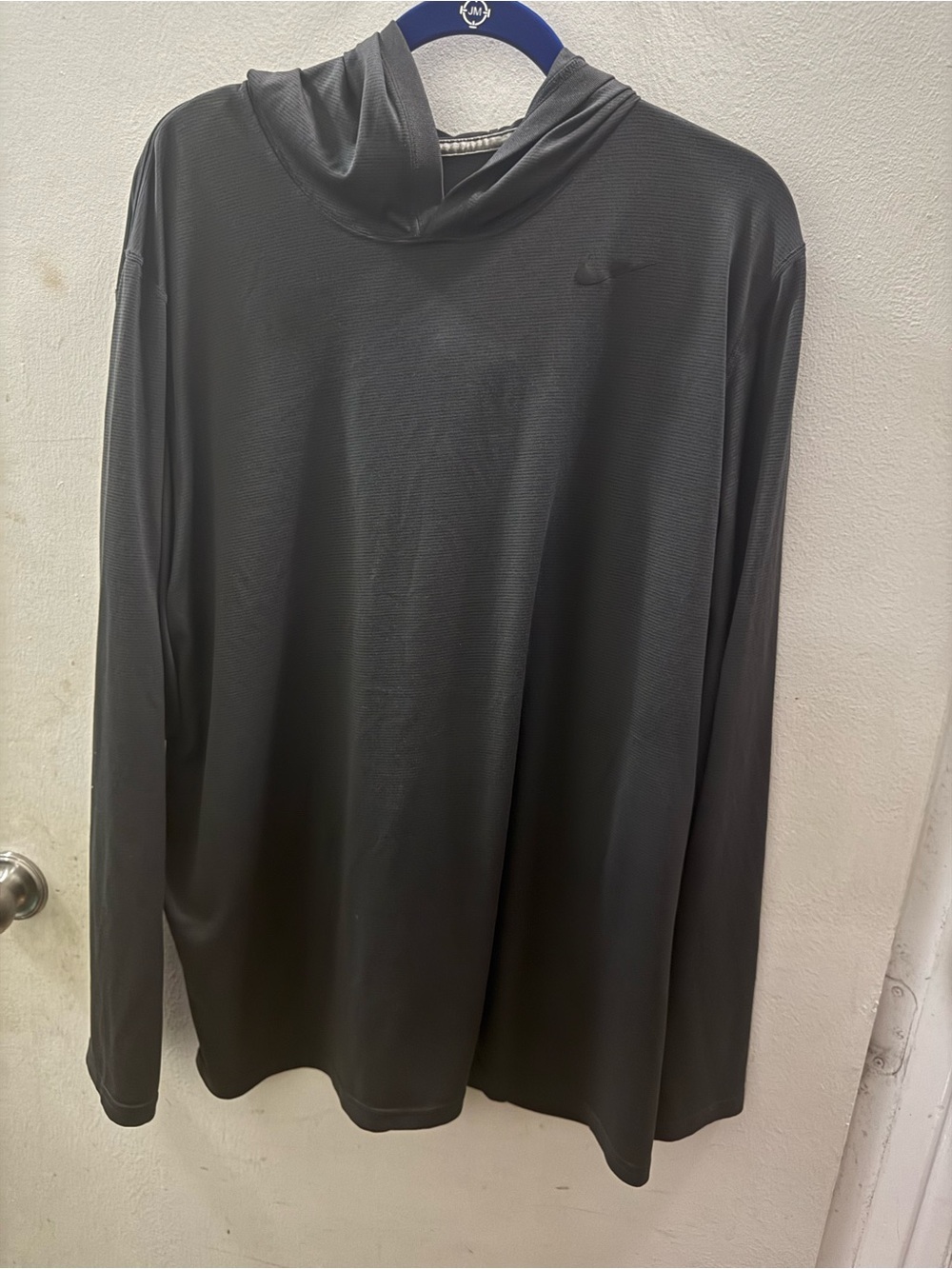 Nike Black Dri-FIT Athletic Long Sleeve with White Swoosh